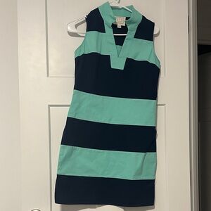 Sail to Sable Sleeveless Navy and Mint Mini Dress